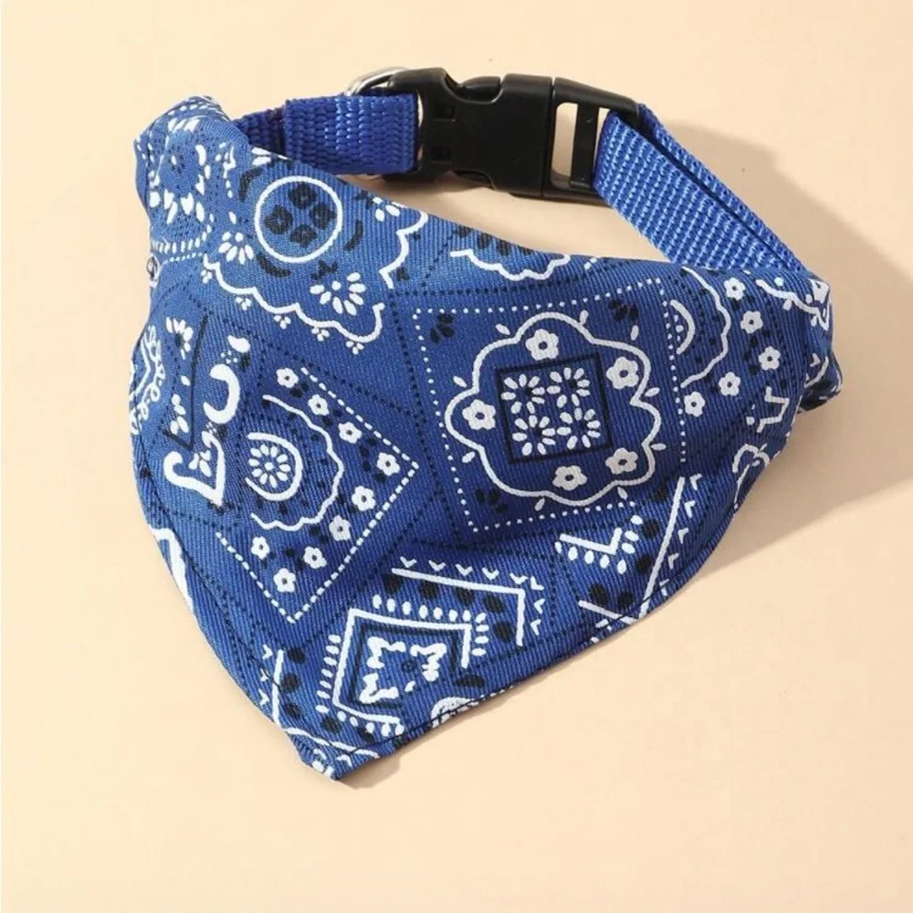 Blue Bandana Dog Collar